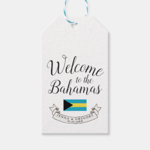 Étiquettes-cadeau Bienvenue aux Bahamas Personnalisation du mariag