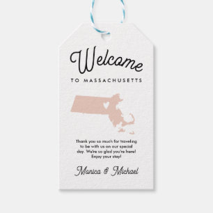 Étiquettes-cadeau Bienvenue chez MASSACHUSETTS Mariage N'IMPORTE QUE