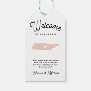Étiquettes-cadeau Bienvenue chez TENNESSEE Mariage N'IMPORTE QUELLE 