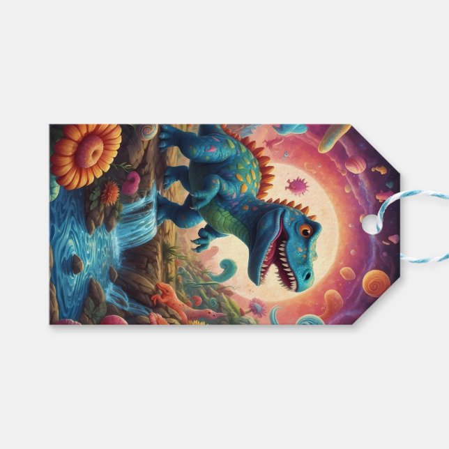 Étiquettes-cadeau Bienvenue dans le monde magique de Dino Delights (Devant (Horizontal))