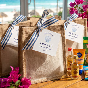Étiquettes Cadeau Bienvenue dans le Sac de Bienvenue Mariage Cancun