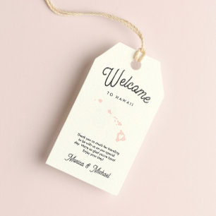Étiquettes-cadeau Bienvenue HAWAII Mariage N'IMPORTE QUELLE COULEUR 