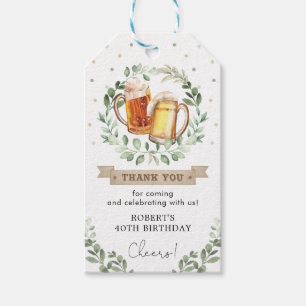 Étiquettes-cadeau Bières vertes et encouragements Hommes adultes fêt