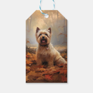 Étiquettes-cadeau Biewer Terrier à l'automne Leaves automne Inspire