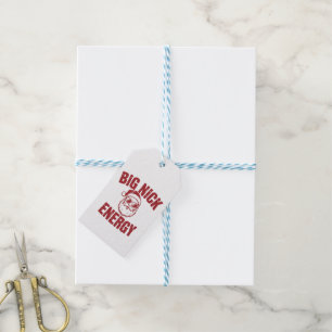 Étiquettes-cadeau Big Nick Énergie Drôle de Père Noël Blague de Noël