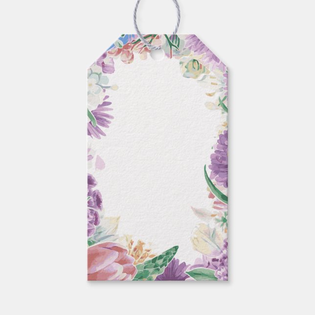 Étiquettes-cadeau Bijoux de printemps violet ou cartes-cadeaux pour  (Devant)