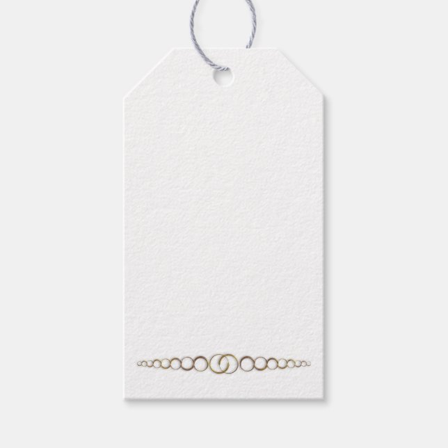 Étiquettes-cadeau Bijoux ou cartes-cadeaux personnalisés "Golden" po (Devant)