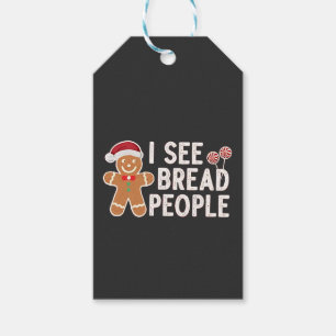 Étiquettes-cadeau  Biscuit au gingembre Noël drôle de pâtisserie de 