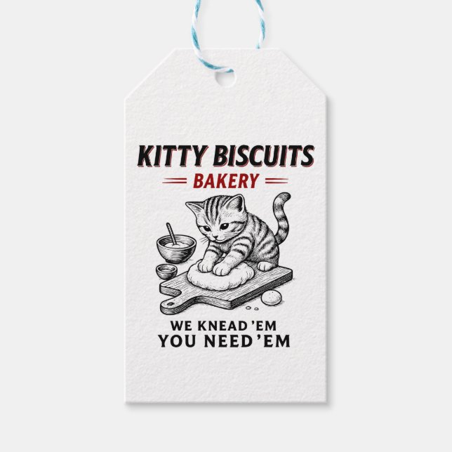 Étiquettes-cadeau Biscuits Kitty Boulangerie (Devant)