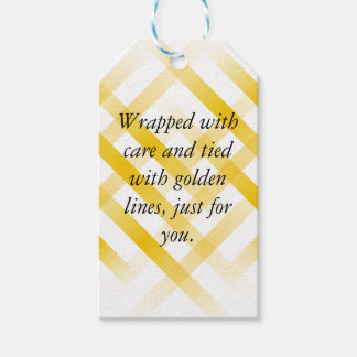 Étiquettes-cadeau  Black & Gold Gift Tag – Custom Text 