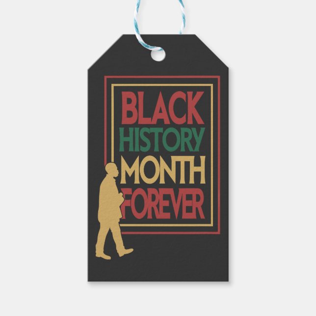 Étiquettes-cadeau Black History Month Forever Typography (Devant)
