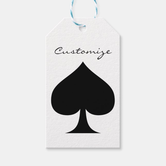 Étiquettes-cadeau Black Queen of Spades (Devant)