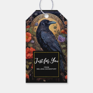 Étiquettes-cadeau Black Raven Dark Gothic Juste pour vous
