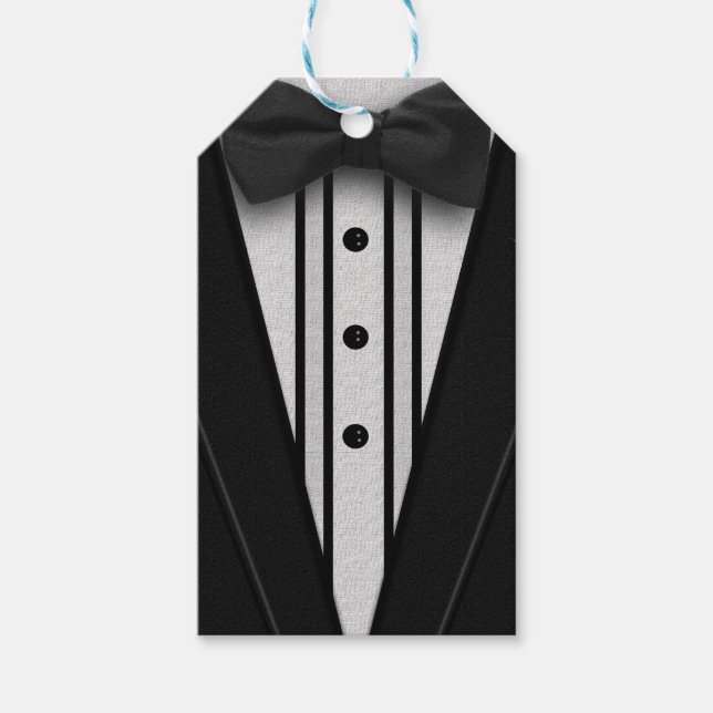 Étiquettes-cadeau Black Tuxedo (Devant)
