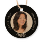 Black white, photo personnalisée merci anniversair