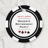 Black White Poker Chip Casino Theme Retraite