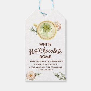 Étiquettes-cadeau Blanc Chocolat Chocolat Bombe Douche Favoriser