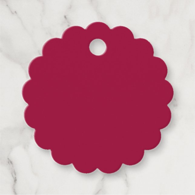 Étiquettes Cadeau Blanc Créez votre propre - Rouge cerisier (Devant)