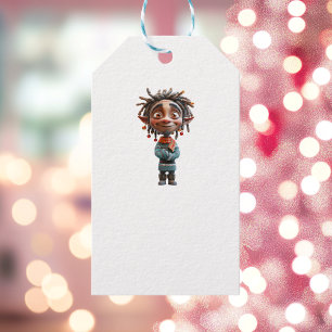 Étiquettes Cadeau blanc elfe Ado de Noël