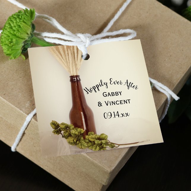 Étiquettes Cadeau Blé et houblon Bière avec espoir après Mariage (Créateur téléchargé)