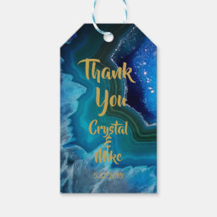 Étiquettes-cadeau Bleu cristal