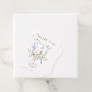 Étiquettes Cadeau Bleu En vichy Peter le Baby shower Rabbit MUTED BL