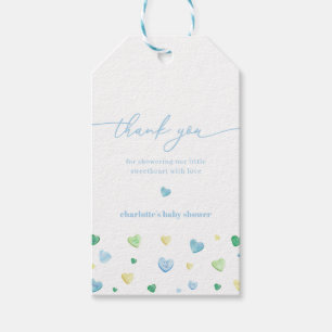 Étiquettes-cadeau Bleu garçon petit amoureux Baby shower Favoriser b