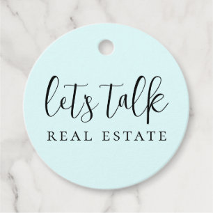 Étiquettes Cadeau Bleu mignon Parlons Immobilier