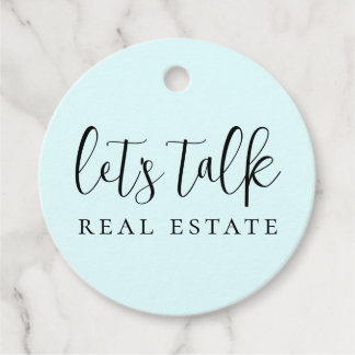 Étiquettes Cadeau Bleu mignon Parlons Immobilier