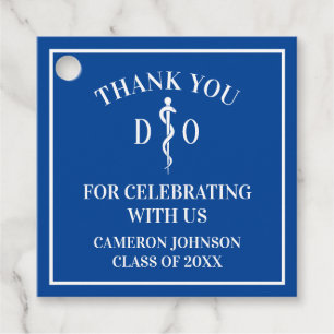 Étiquettes Cadeau Bleu Ostéopathie Médicale School Graduation Party