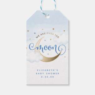 Étiquettes-cadeau Bleu sur la lune Baby shower Favor Tags