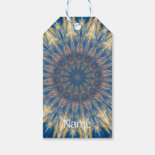 Étiquettes-cadeau Blue Chakra Kaleidoscope Thunder_Cove