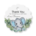 Blue Elephant Baby shower de verdure Merci