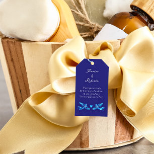Étiquettes-cadeau Blue Hummingbirds Boho Mariage mexicain Bienvenue