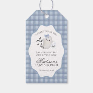 Étiquettes-cadeau Blue Pastel Little Boo Ghost Baby shower Faveurs