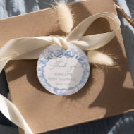Étiquettes Cadeau Blue Toile Safari Baby shower animal Merci Favoris