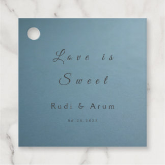 Étiquettes Cadeau Blue Wedding Favor Tag