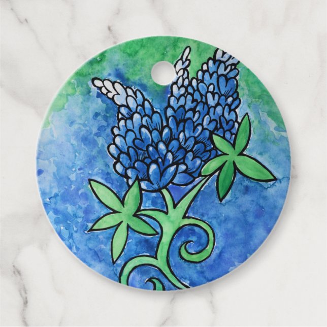 Étiquettes Cadeau Bluebonnets du Texas (Devant)