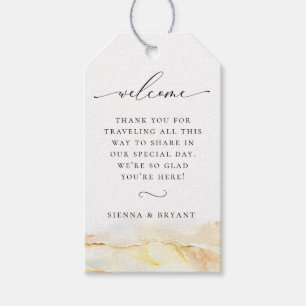 Étiquettes-cadeau Bohemian Desert Watercolor Mariage Welcome Bag