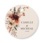 Boho Burgundy Floral Mariage