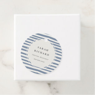 Étiquettes Cadeau Boho Chic Bleu Crépuscule Aquarelle Bandes Dessiné