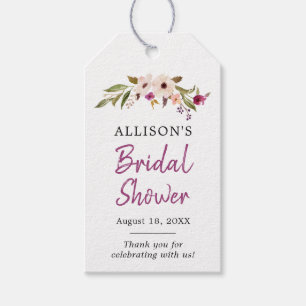 Étiquettes-cadeau Boho Chic Vintage Floral Fête des mariées Tags cad