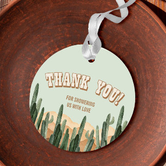 Étiquettes Cadeau Boho Désert Cactus Sud-Ouest Merci