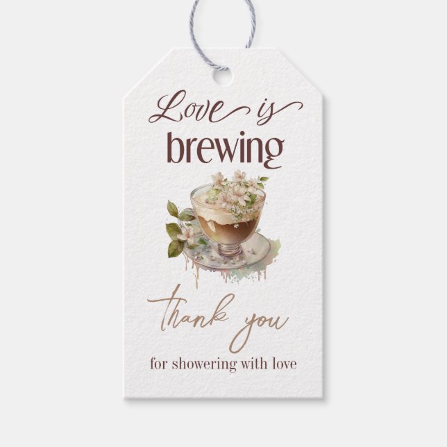 Étiquettes-cadeau Boho Love se prépare Brunch Floral de Mariage pour (Devant)