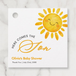 Étiquettes Cadeau Boho Mignon Voici venir le soleil Baby Shower