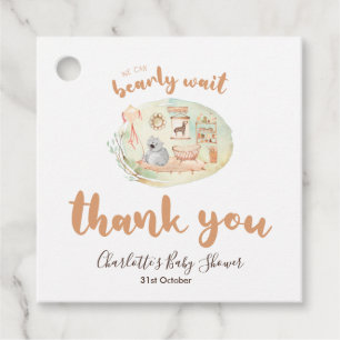 Étiquettes Cadeau Boho Nursery Nous Pouvons Bearly Wait Baby shower