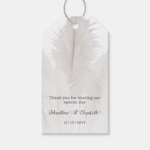 Étiquettes-cadeau Boho Pampas Grass Wedding Favoriser