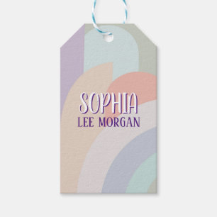 Étiquettes-cadeau Boho Pastel Rainbow