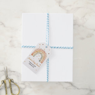Étiquettes-cadeau Boho Rainbow Watercolor Baby shower