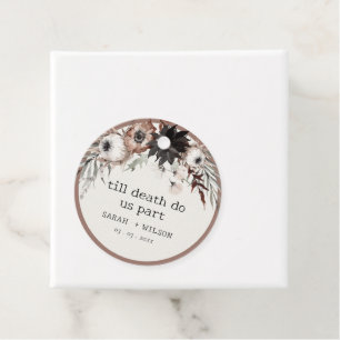Étiquettes Cadeau Boho Rustique rouille gothique Mariage botanique n